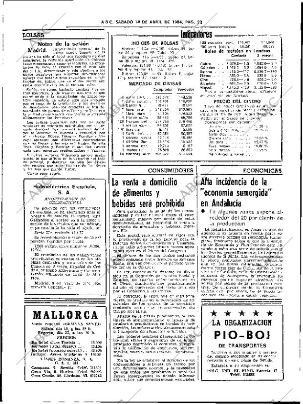 ABC SEVILLA 14-04-1984 página 32