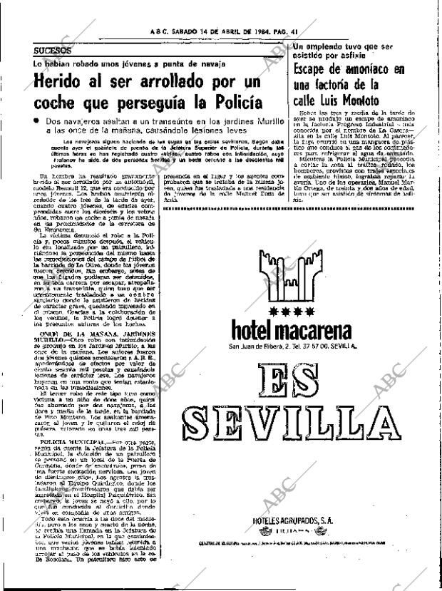 ABC SEVILLA 14-04-1984 página 41