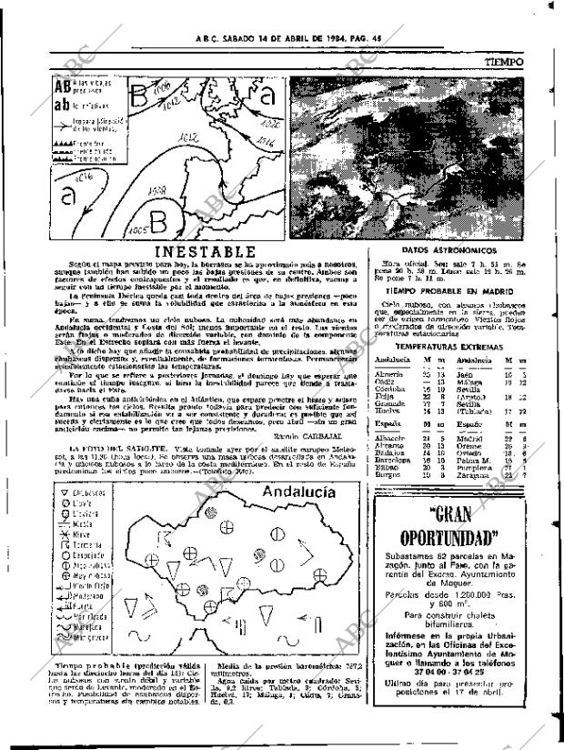 ABC SEVILLA 14-04-1984 página 45