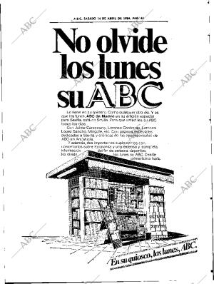 ABC SEVILLA 14-04-1984 página 61