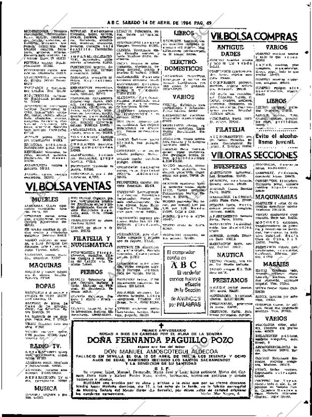 ABC SEVILLA 14-04-1984 página 69