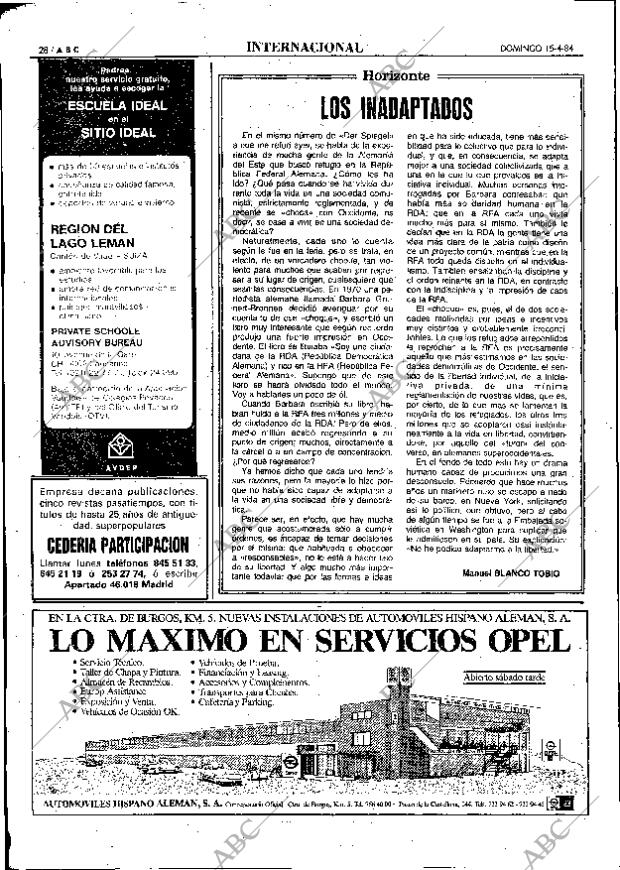 ABC MADRID 15-04-1984 página 28