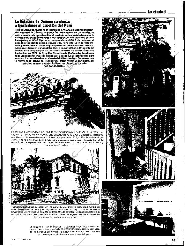 ABC SEVILLA 15-04-1984 página 13