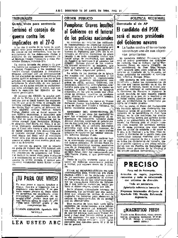 ABC SEVILLA 15-04-1984 página 31