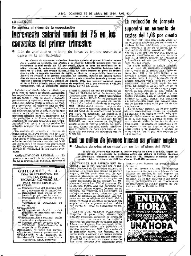 ABC SEVILLA 15-04-1984 página 42