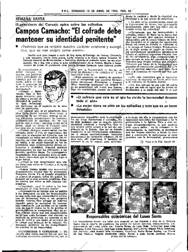 ABC SEVILLA 15-04-1984 página 55