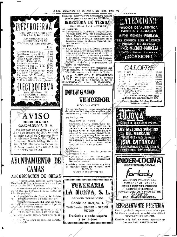 ABC SEVILLA 15-04-1984 página 90