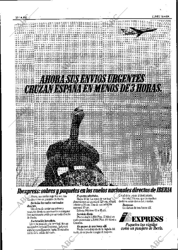 ABC MADRID 16-04-1984 página 20