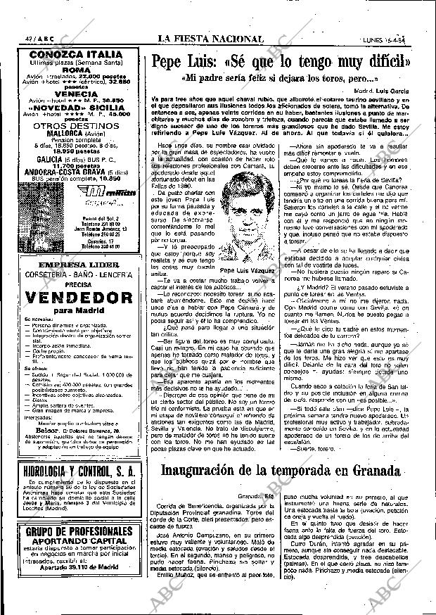 ABC MADRID 16-04-1984 página 40