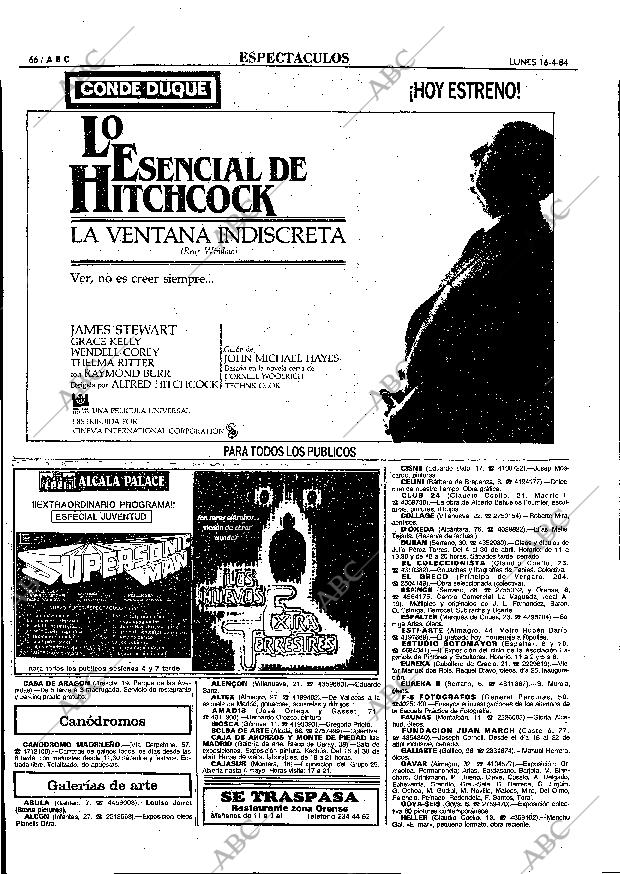 ABC MADRID 16-04-1984 página 64