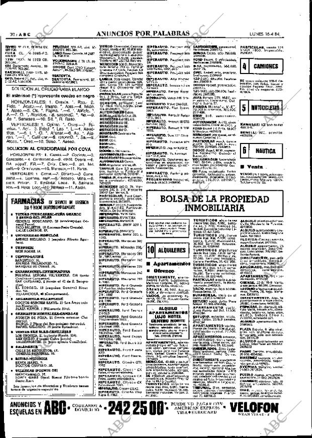 ABC MADRID 16-04-1984 página 68