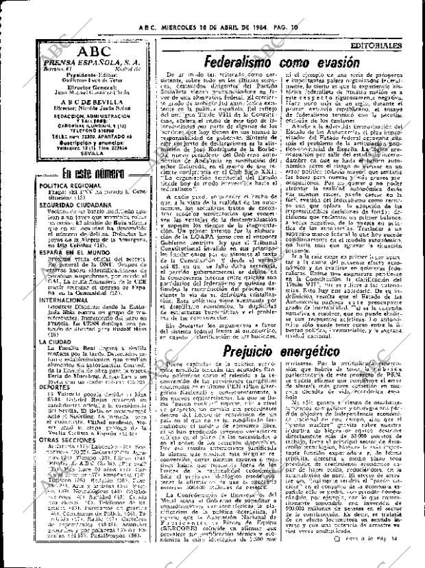 ABC SEVILLA 18-04-1984 página 10