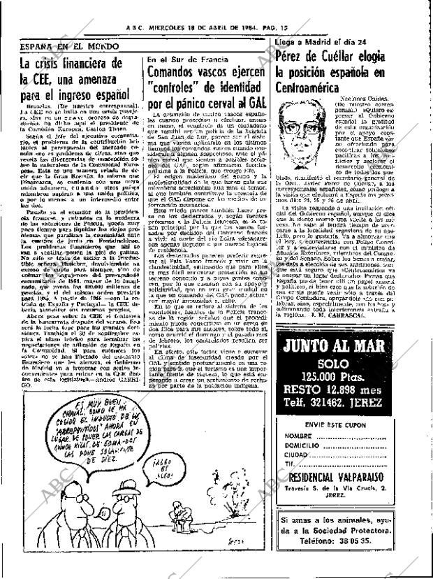 ABC SEVILLA 18-04-1984 página 15