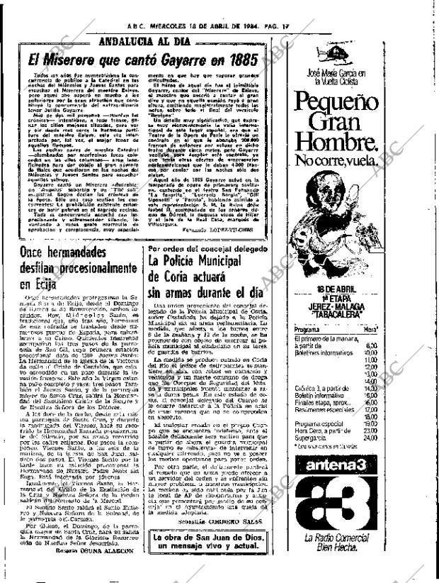 ABC SEVILLA 18-04-1984 página 17