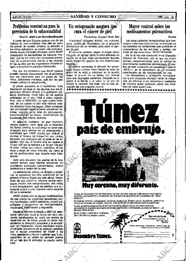 ABC MADRID 19-04-1984 página 33