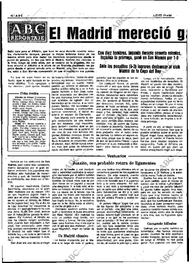 ABC MADRID 19-04-1984 página 40
