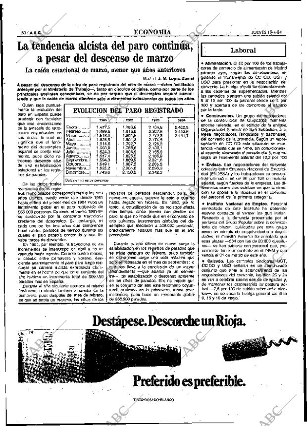 ABC MADRID 19-04-1984 página 50