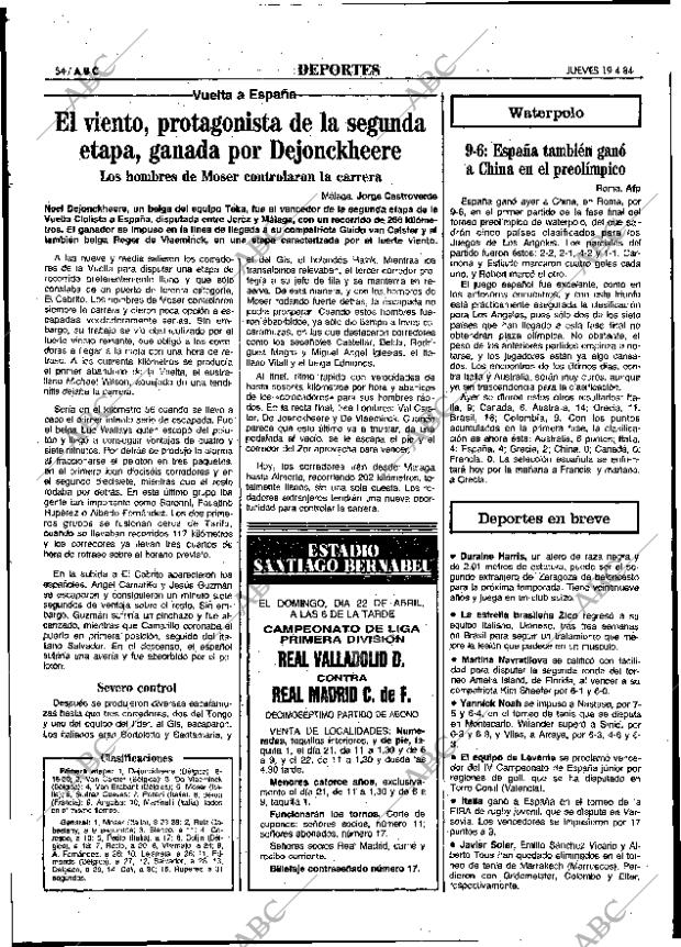 ABC MADRID 19-04-1984 página 54