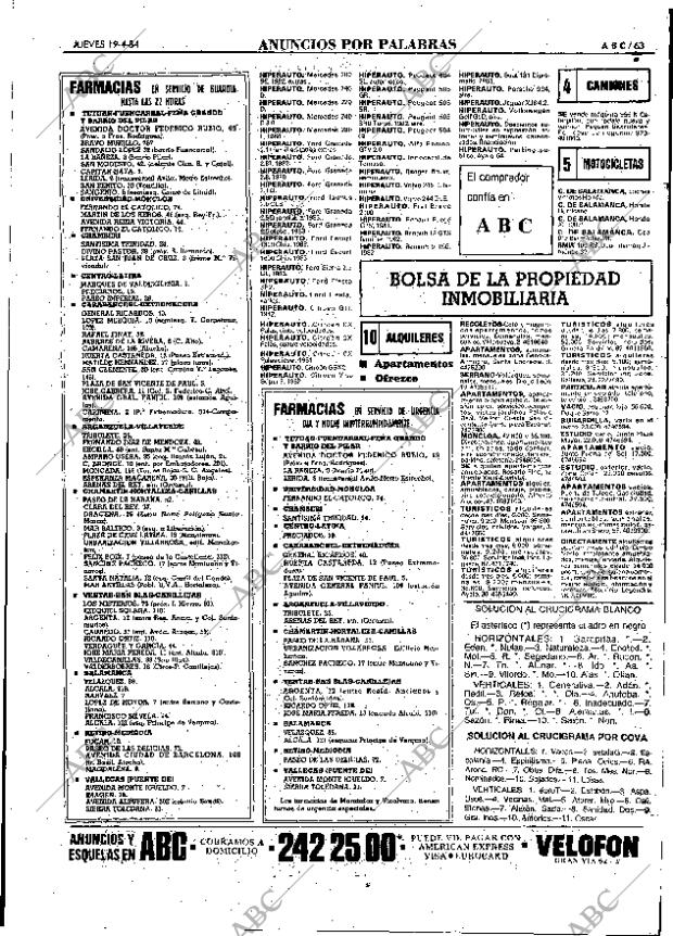 ABC MADRID 19-04-1984 página 63
