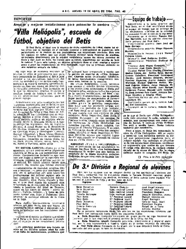 ABC SEVILLA 19-04-1984 página 43