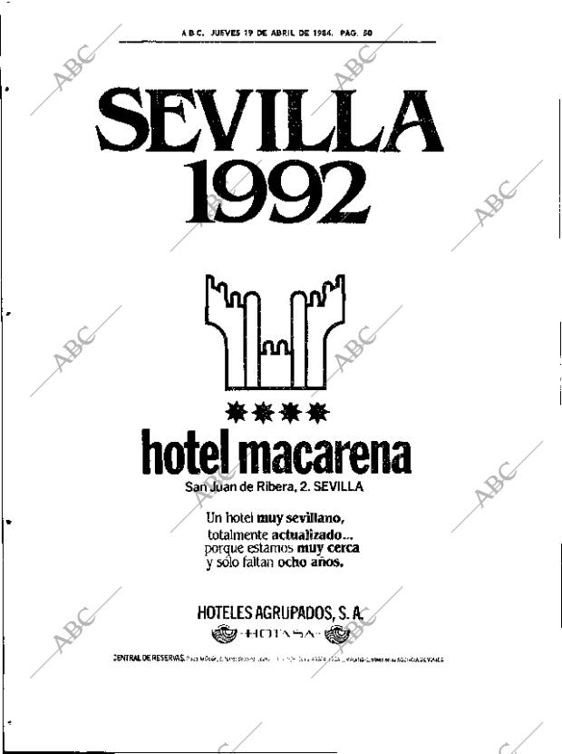 ABC SEVILLA 19-04-1984 página 50