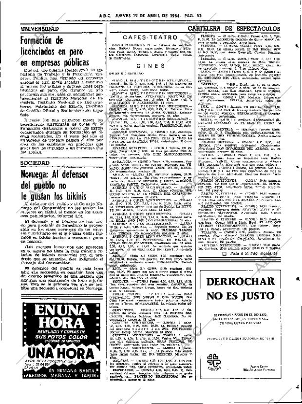 ABC SEVILLA 19-04-1984 página 53