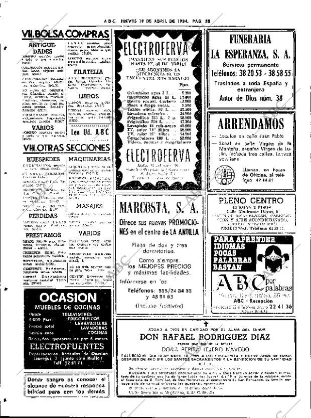 ABC SEVILLA 19-04-1984 página 58