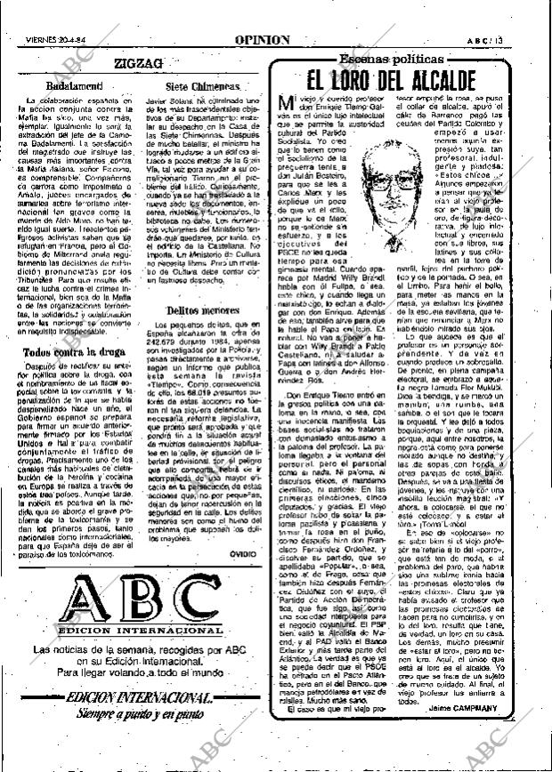 ABC MADRID 20-04-1984 página 13