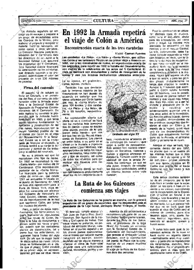 ABC MADRID 20-04-1984 página 37