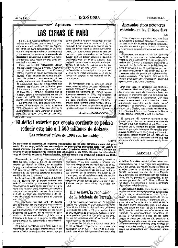 ABC MADRID 20-04-1984 página 44