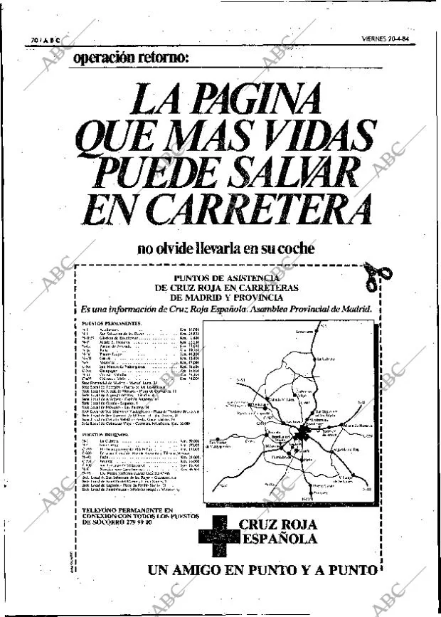 ABC MADRID 20-04-1984 página 70