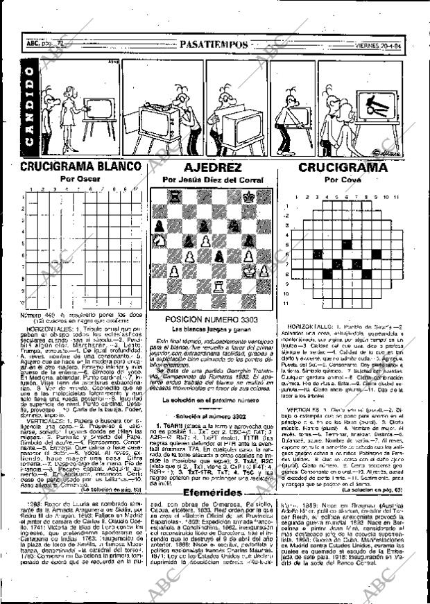 ABC MADRID 20-04-1984 página 72