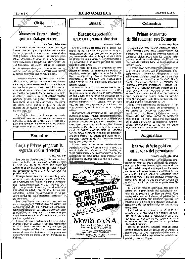 ABC MADRID 24-04-1984 página 32