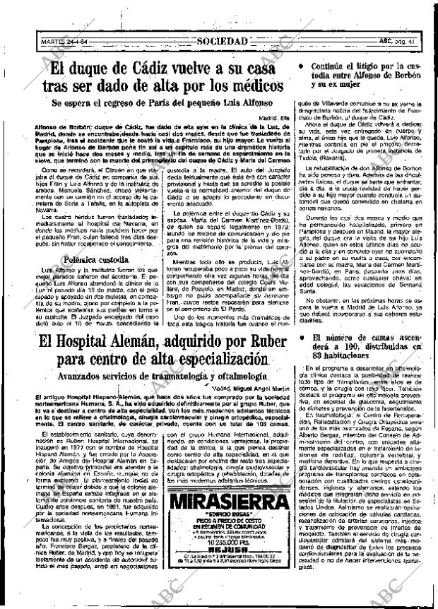 ABC MADRID 24-04-1984 página 41