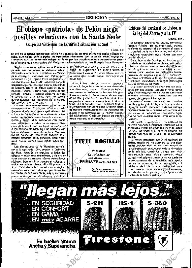 ABC MADRID 24-04-1984 página 47