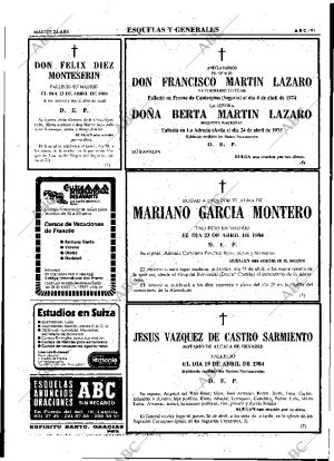 ABC MADRID 24-04-1984 página 91