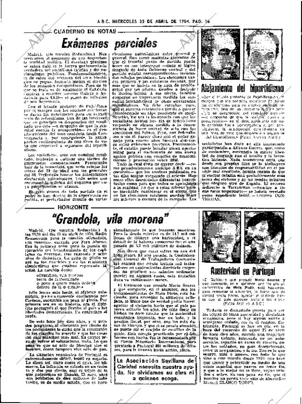 ABC SEVILLA 25-04-1984 página 16