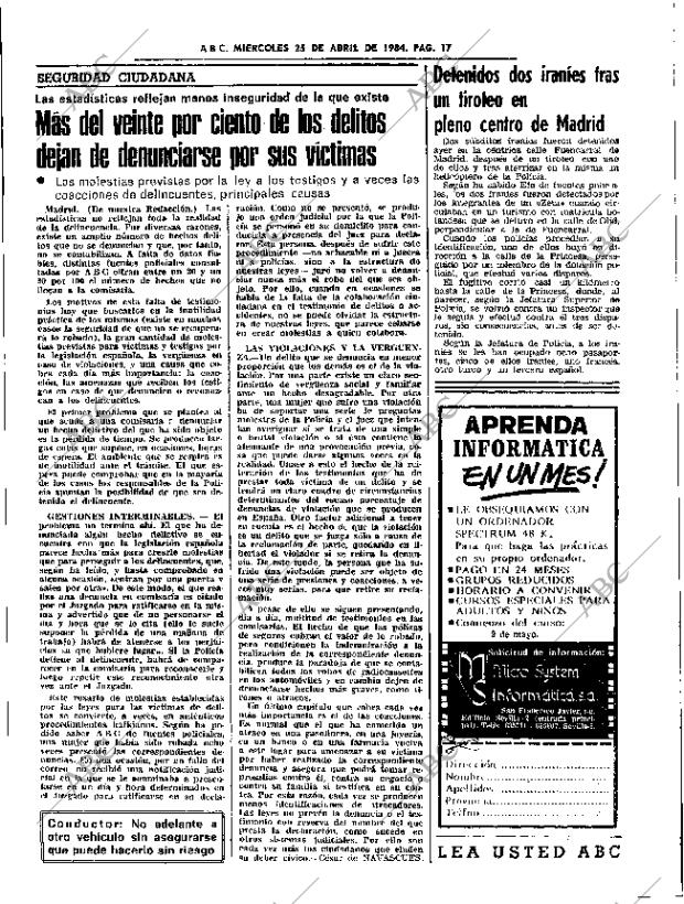 ABC SEVILLA 25-04-1984 página 17