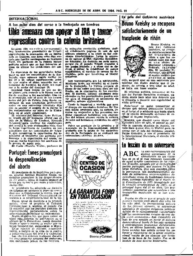 ABC SEVILLA 25-04-1984 página 21