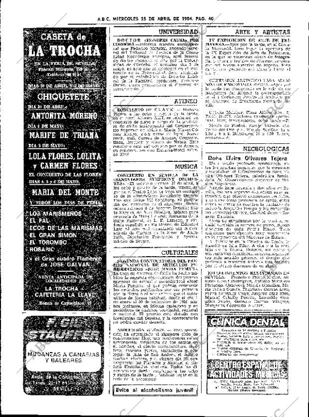 ABC SEVILLA 25-04-1984 página 40
