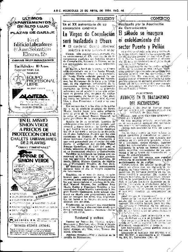 ABC SEVILLA 25-04-1984 página 46
