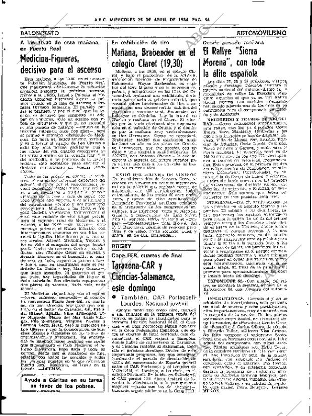 ABC SEVILLA 25-04-1984 página 56