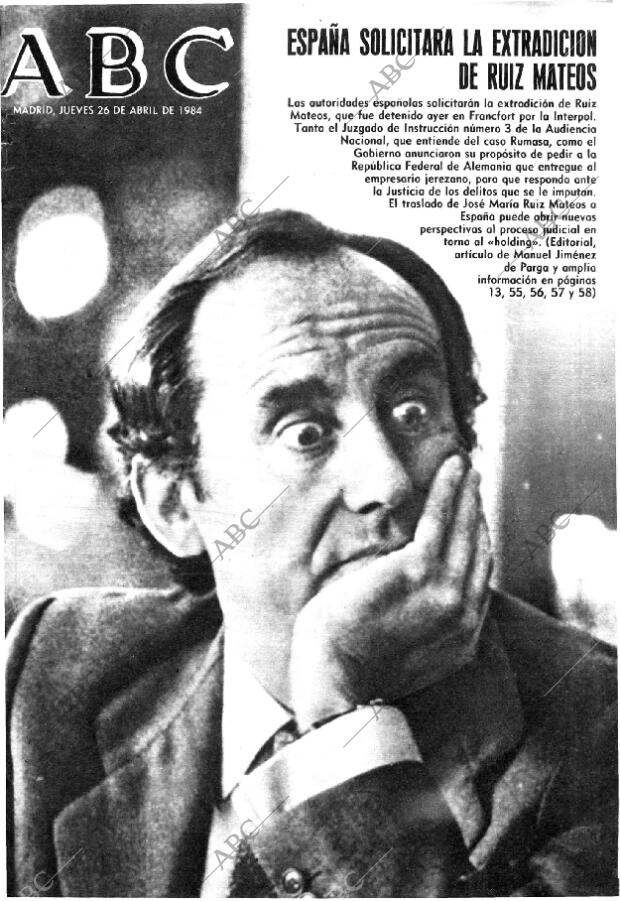 ABC MADRID 26-04-1984 página 1