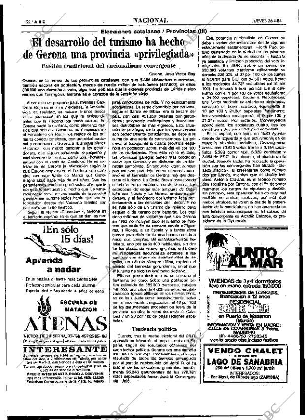 ABC MADRID 26-04-1984 página 22