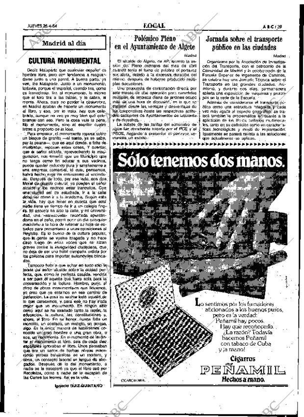 ABC MADRID 26-04-1984 página 39