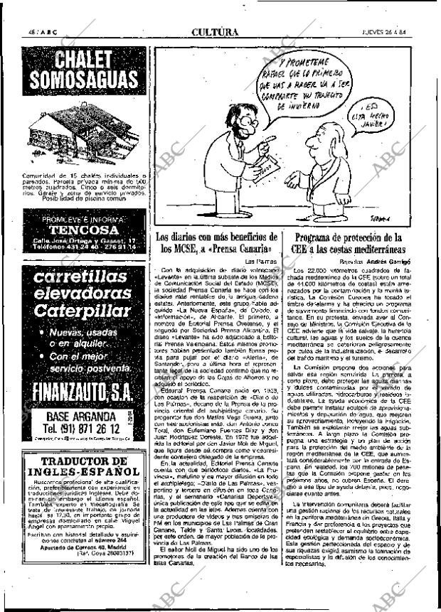 ABC MADRID 26-04-1984 página 48