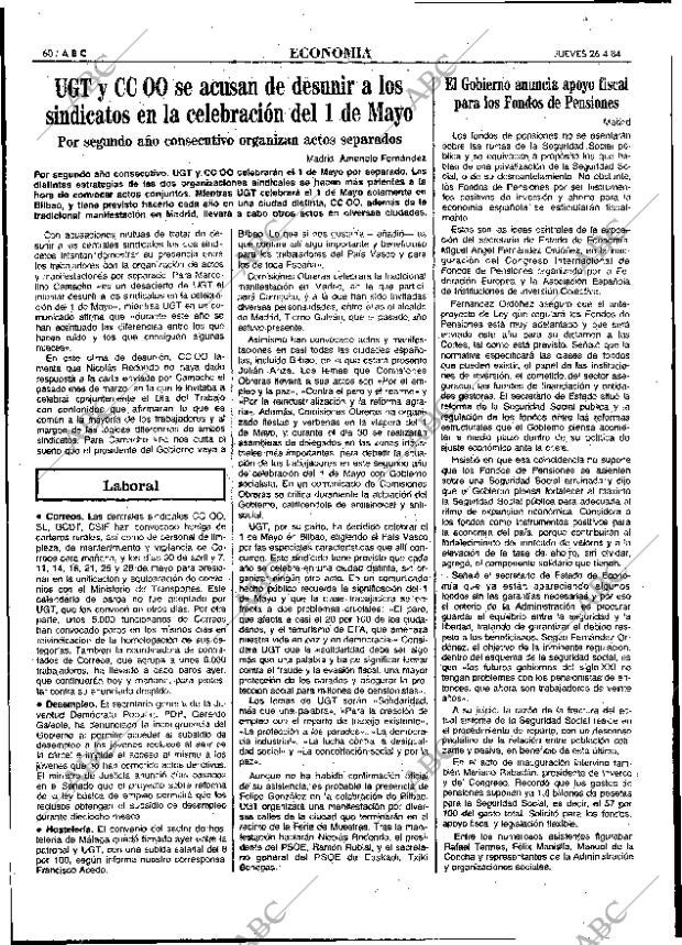 ABC MADRID 26-04-1984 página 60