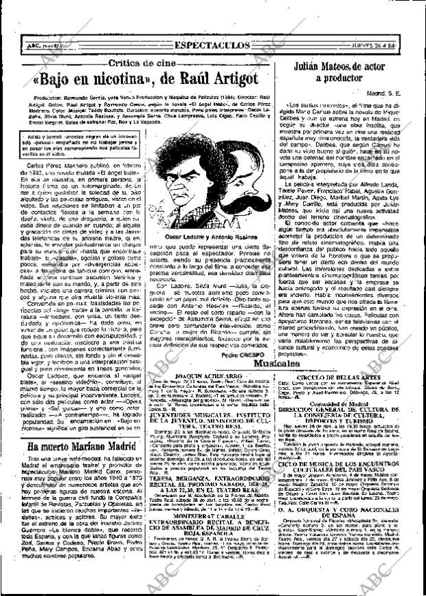 ABC MADRID 26-04-1984 página 74