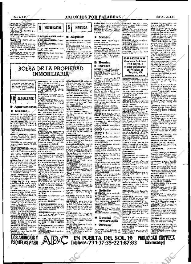 ABC MADRID 26-04-1984 página 84