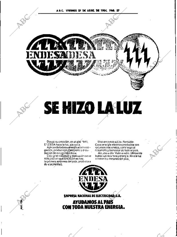 ABC SEVILLA 27-04-1984 página 27